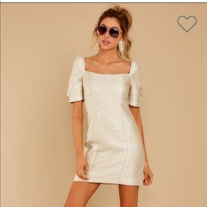 Gold metallic dress
